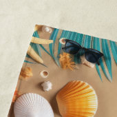 エレガントシンプルモノグラムのビーチハウスシーショア ビーチタオル (インサイチュ)