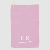 エレガントシンプルモノグラムのモダンピモダンンク ゴルフタオル (正面)