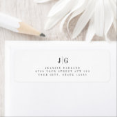 エレガントシンプルモノグラムミニマル差出人住所 ラベル (インサイチュ)