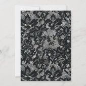 エレガントシンプルモノグラムレース結婚式招待状 招待状 (裏面)