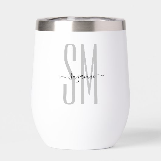 エレガントシンプルモノグラム名パーソナライズされた (背面)