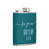 エレガントシンプルモノグラム名少女の旅 フラスク (右)