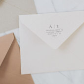 エレガントシンプルモノグラム結婚差出人住所 セルフインキングスタンプ