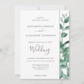 エレガントシンプルユモダン結婚ロ 招待状 (正面)