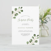 エレガントシンプルユ葉ーカリ誕生日パーティー 招待状 (スタンド正面)