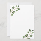 エレガントシンプルユ葉ーカリ誕生日パーティー 招待状 (裏面)