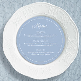 エレガントシンプルライトブルーラウンド メニュー