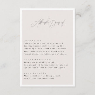 エレガントシンプルラインアートの花と縁ど エンクロージャーカード