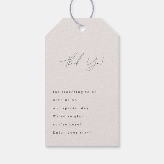 エレガントシンプルラインアートの花と縁ど ギフトタグ (裏面)