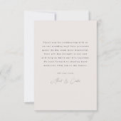 エレガントシンプルラインアートの花と縁ど サンキューカード (裏面)