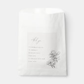 エレガントシンプルラインアートの花と縁ど フェイバーバッグ (正面)