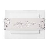 エレガントシンプルラインアートの花と縁ど 招待状ベリーバンド (正面例)