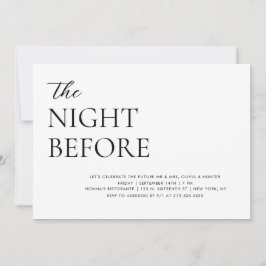 エレガントシンプルリハーサルディナー招待状 招待状