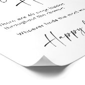 エレガントシンプルリングや輪狩りブライダルシャワー ポスター (角)