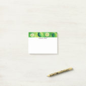 エレガントシンプルリンゴパーソナライズされた ポストイット (デスク上)