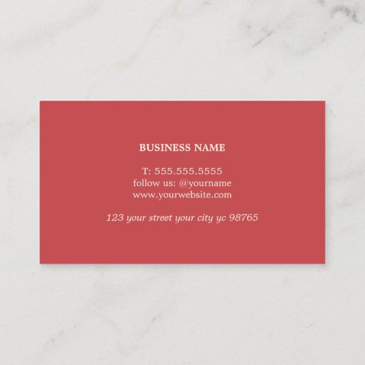 エレガントシンプルレッドグリーンホリデークーポン 割引カード (裏面)