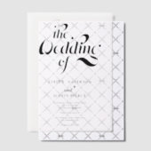 エレガントシンプルレトロ結婚ズ ベラム紙招待状 (オフセット (招待状))