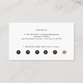 エレガントシンプルロイヤリティホワイトフーゴールド ロイヤリティカード (裏面)