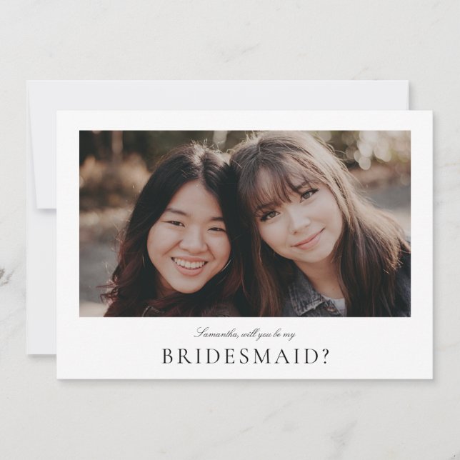 エレガントシンプルヴィンテージ写真Bridesmaid提案 (正面)