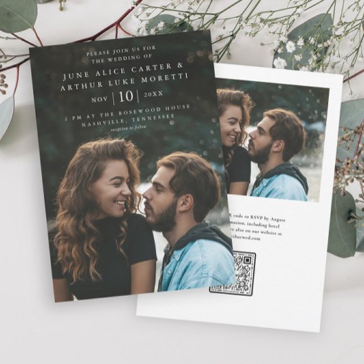 エレガントシンプル予算フォトウェディング日付の保存