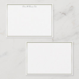 エレガントシンプル二重金ゴールドフレ結婚ーム対 ノートカード