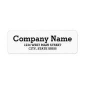 エレガントシンプル会社返品ラベル ラベル (正面)