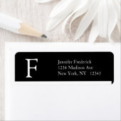 エレガントシンプル住所 シールモノグラムF ラベル (インサイチュ)