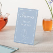 エレガントシンプル光の青のペデスタルの標識 台座サイン (インサイチュ)