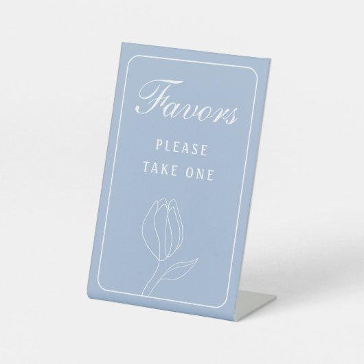 エレガントシンプル光の青のペデスタルの標識 台座サイン (正面)