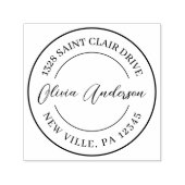 エレガントシンプル円署名アドレス セルフインキングスタンプ (デザイン)