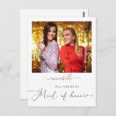 エレガントシンプル写真メイド・オブ・オーナー（花嫁付き添い人） ポストカード (正面/裏面)