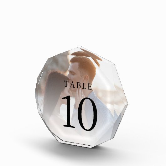 エレガントシンプル写真結婚の表番号 フォトブロック (右)