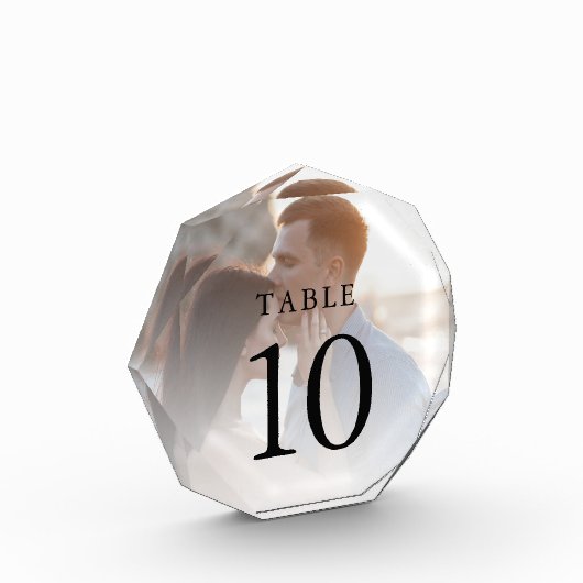 エレガントシンプル写真結婚の表番号 フォトブロック (左)