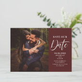 エレガントシンプル写真結婚式 セーブザデート (スタンド正面)