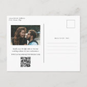 エレガントシンプル写真結婚式 ポストカード (裏面)