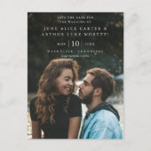 エレガントシンプル写真結婚式 ポストカード (正面)