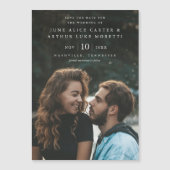 エレガントシンプル写真結婚式 マグネット招待状 (正面)