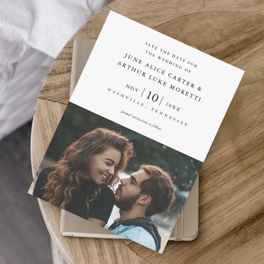 エレガントシンプル写真結婚式 招待状