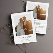 エレガントシンプル写結婚真 サンキューカード