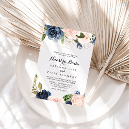 エレガントシンプル冬フローラヌエストラボダ結婚ズ 招待状