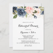 エレガントシンプル冬フローラリハーサルディナー 招待状 (正面)