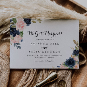 エレガントシンプル冬フローラ書道の飛躍 案内状