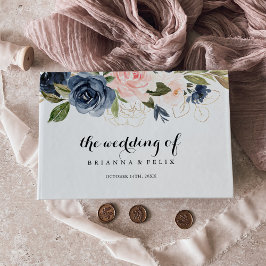 エレガントシンプル冬フローラ書道結婚の ゲストブック