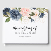 エレガントシンプル冬フローラ書道結婚の ゲストブック (正面)