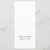 エレガントシンプル分岐白黒結婚の メニュー (裏面)