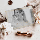 エレガントシンプル卒業パーティーブラック&ゴールドフォイル 箔招待状