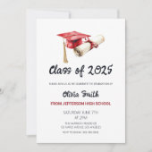 エレガントシンプル卒業党 招待状 (正面)