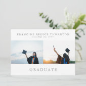 エレガントシンプル卒業式 案内状 (スタンド正面)