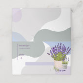 エレガントシンプル可愛いラベンダーフローラ結婚開花 プレイスカード (外部開封)