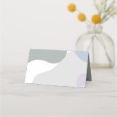 エレガントシンプル可愛いラベンダーフローラ結婚開花 プレイスカード (裏面)